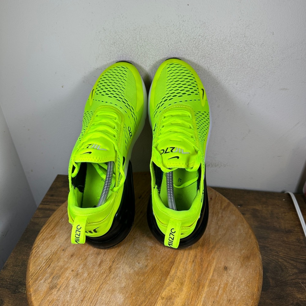 Nike Air Max 270 Volt Neon Green Black Mens Running Shoes AH8050-701 Size 11 - Picture 6 of 8